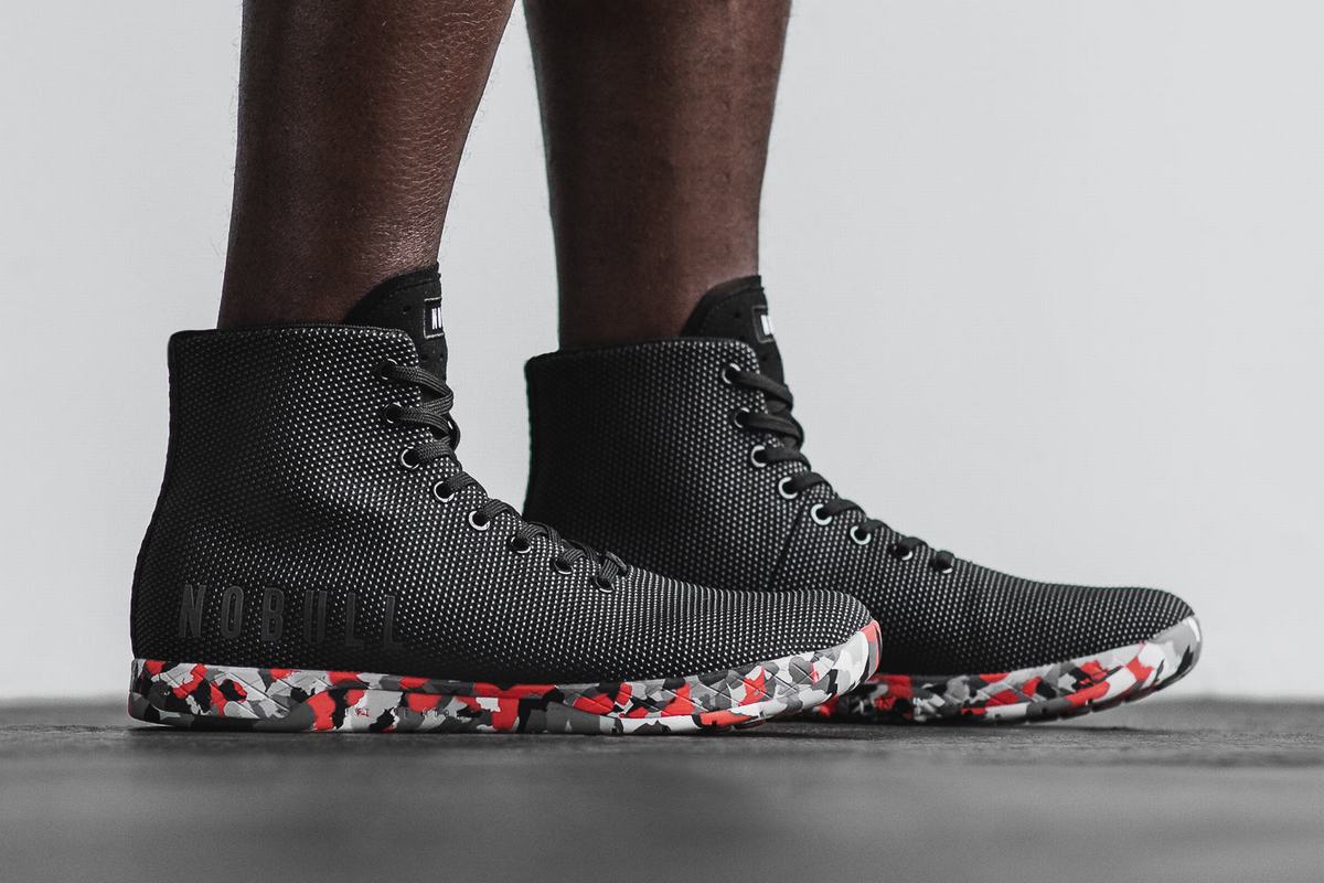 Nobull Superfabric High-Top Men's Trainers Black | Australia (LX8671)